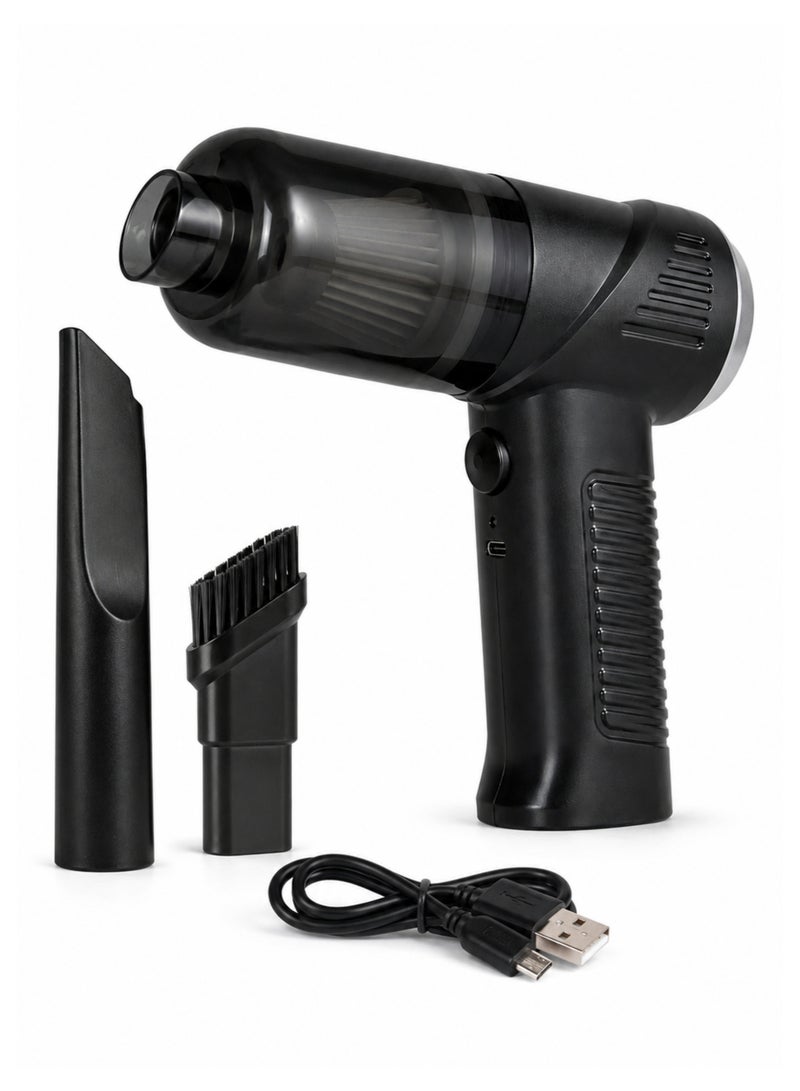 فيكسا برو مكنسة كهربائية يدوية قابلة لإعادة الشحن LT-008 2 في 1 مزودة بإضاءة LED، وشحن USB، وملحقات للسيارة والمنزل - Image 1