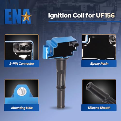 ENA Set of 3 Blue Ignition Coil Pack and Wire Set Compatible with Toyota T100 Tacoma 4Runner Tundra 3.4L V6 1995-2004 Replacement for UF156 C1041 GN10184 90919-02212 5C1308 E679 - Image 4