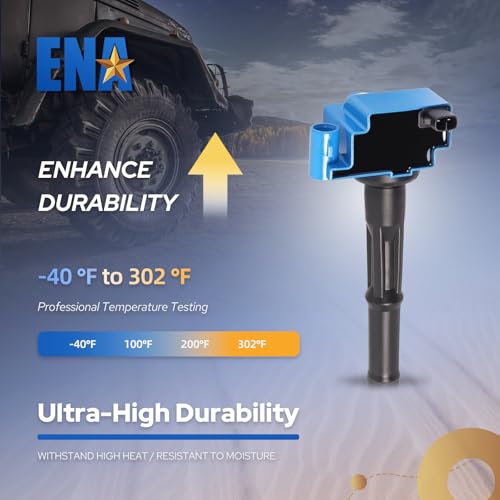 ENA Set of 3 Blue Ignition Coil Pack and Wire Set Compatible with Toyota T100 Tacoma 4Runner Tundra 3.4L V6 1995-2004 Replacement for UF156 C1041 GN10184 90919-02212 5C1308 E679 - Image 3