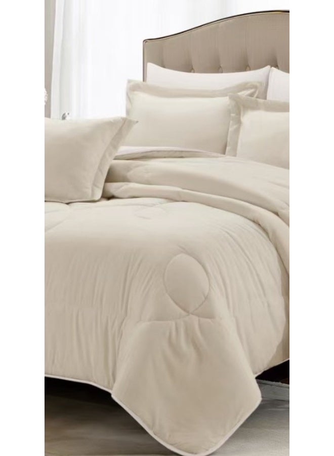 MingLi Double bed set, plain hotel style, double sided, to give you the perfect sleep, made of microfiber, size 230*250 cm - Image 3