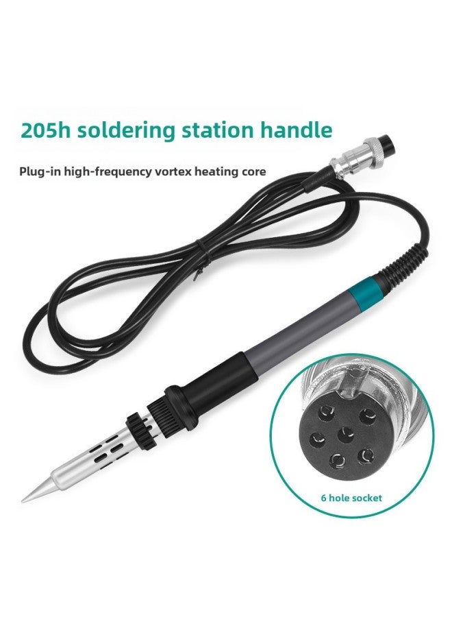 5 Pinhole Handle 907 Handle Line Thermostatic 937A Soldering Station T12 Plug-in 936A Handle Electric Soldering Iron-Color:205h Soldering Station Handle (excluding Nozzle)  - Image 1