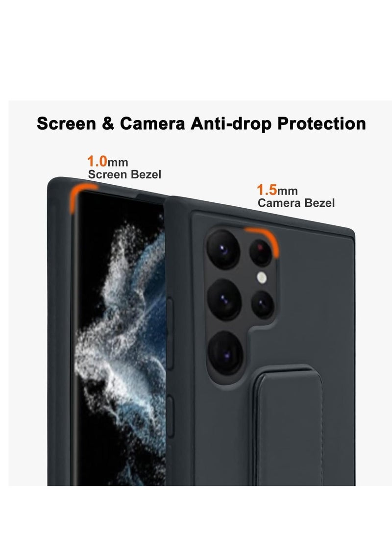 ELTRAZONE Samsung Galaxy S24 Ultra Case Cover Magnetic Car Mount Kickstand & Holder, Premium Silicone Vertical & Horizontal Hand Strap and Grip with Multi Stand for Samsung Galaxy S24 Ultra - Image 2