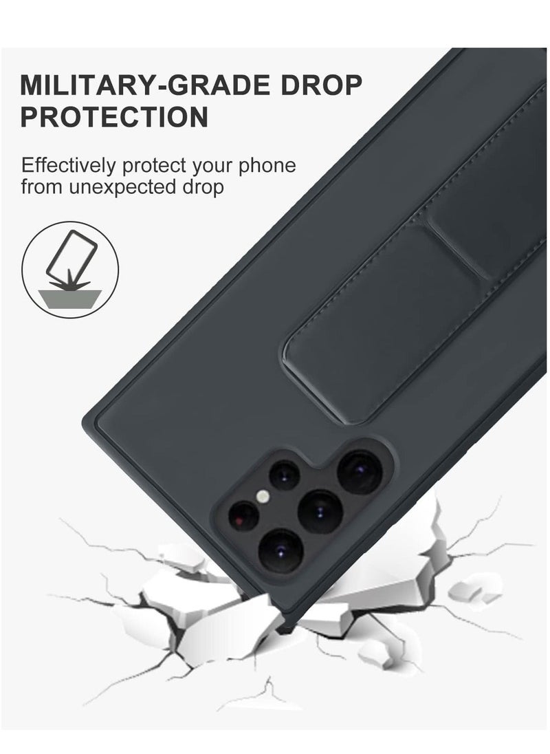 ELTRAZONE Samsung Galaxy S24 Ultra Case Cover Magnetic Car Mount Kickstand & Holder, Premium Silicone Vertical & Horizontal Hand Strap and Grip with Multi Stand for Samsung Galaxy S24 Ultra - Image 4