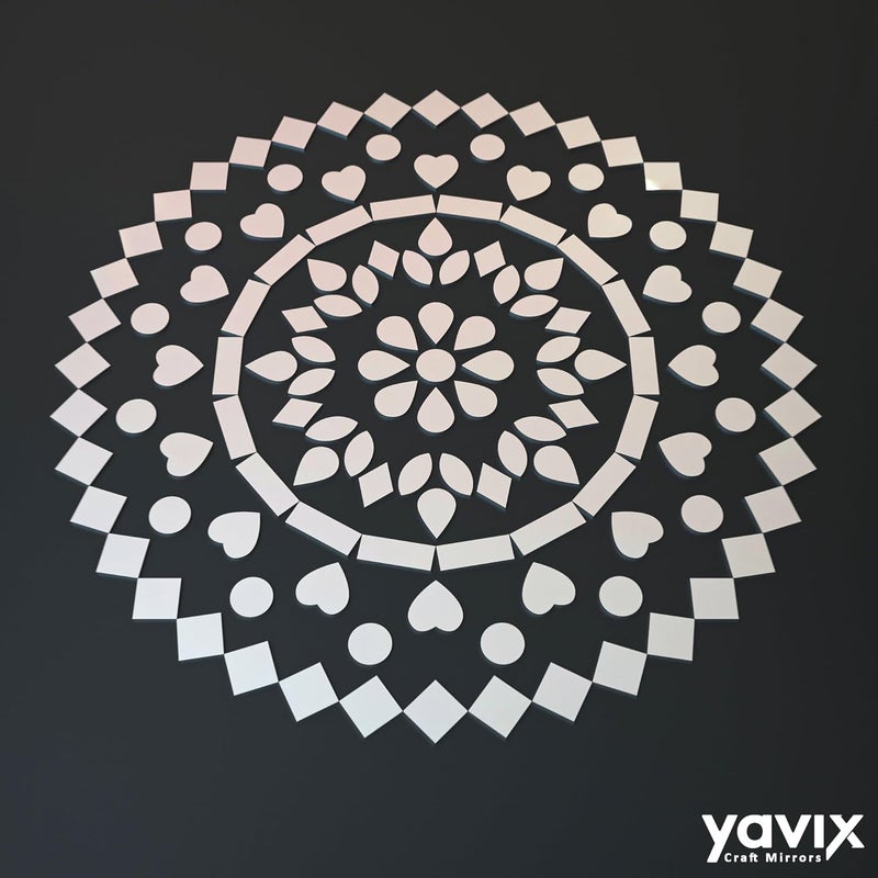 YAVIX YAVIX Mirrors Shapes for Crafts Perfect for Lippan Fabric Mandala Art Jewelry Making 110 Medium and 210 Small Shapes Mirrors Total 320 Triangle Shape  - Image 5