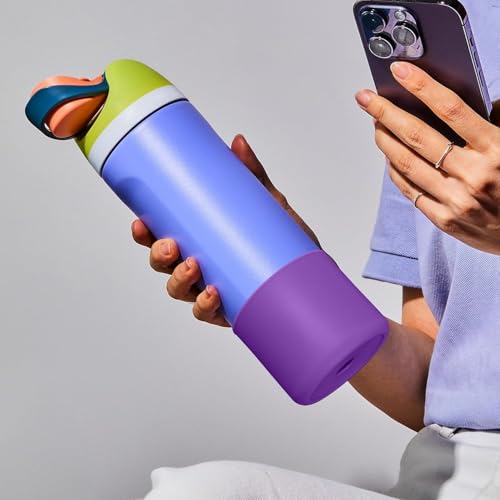 Diumepo Silicone Boot for 32 oz Owala Water Bottles, Anti-Slip Protective Sleeve for Owala Twist & FreeSip & Flip Insulated Water Bottle, Boot Bottom Base (Glitter Black) - Image 3