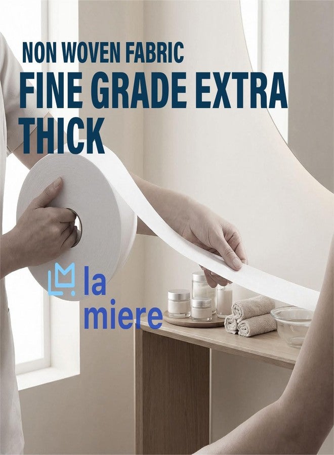LA MIERE لفافة إزالة الشعر غير المنسوجة من لا مير لإزالة شعر الجسم والوجه، مقاومة للتمزق، خالية من الوبر، 3 بوصات × 55 ياردة، أبيض - Image 5