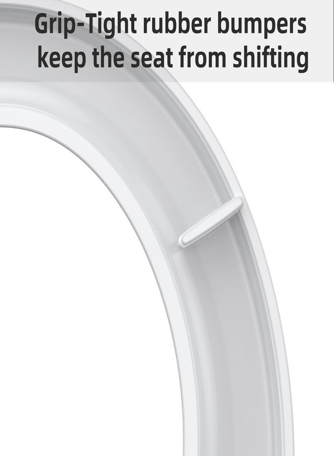 GAOMON Toilet Seat,Round Toilet Seat with Quiet-Close, Quick-Attach Hardware with Grip-Tight Bumpers, Quick-Release Design,Slow-Close Toilet Seat, Full Flat White - Image 3