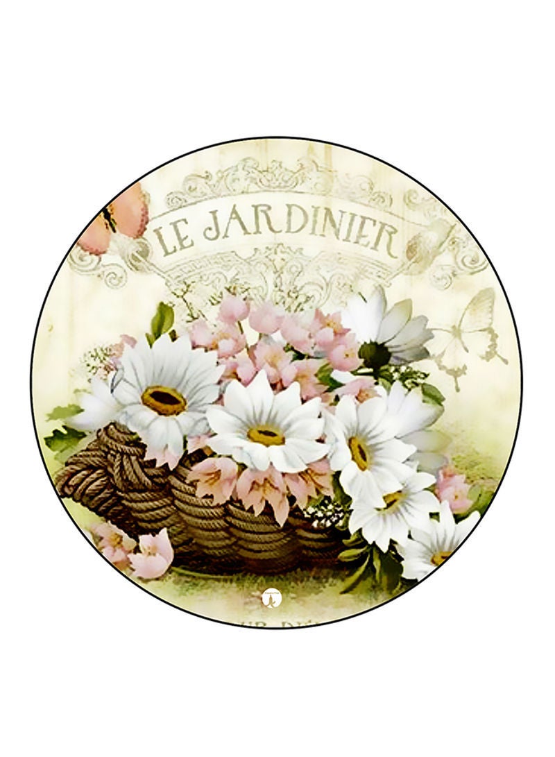 Flowers Printed Mouse Pad  Multicolour