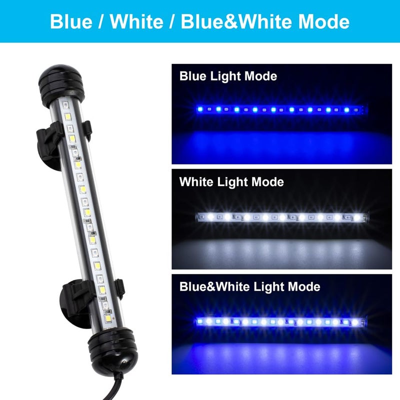 DaToo 4W 7.5inch Submersible Aquarium Light Underwater Fish Tank Light LED Aquarium Light Bar with Timer Auto On/Off and Dimmer Adjustable Brightness, 1 Yr Warranty - Image 3