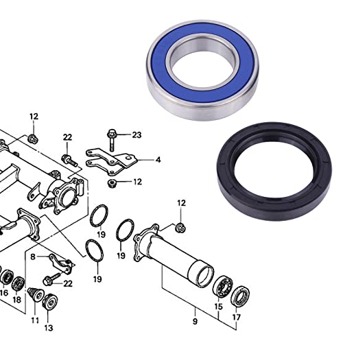 MINSTAR Rear Axle Bearing Wheel Hub Housing Bearing with Seal Kit for Honda ATC250 TRX250, Foreman 400 500 520, TRX450 S/ES, Rancher 350 420, Rancher at 400, Rubicon 500. - Image 3