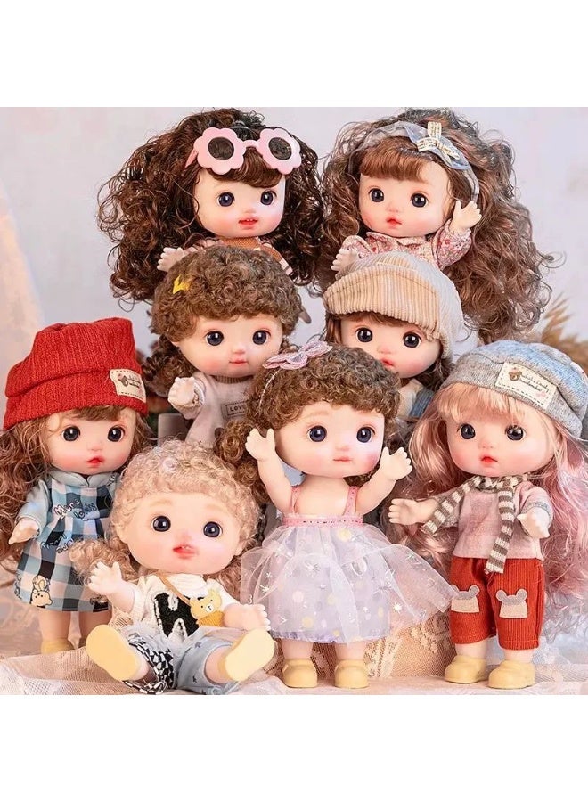 Cute Baby Doll with Curly Hair –  Articulated Doll with Outfit and Accessories – One Piece, Random Design – Soft Vinyl Body – Ideal Gift for Girls - Image 1