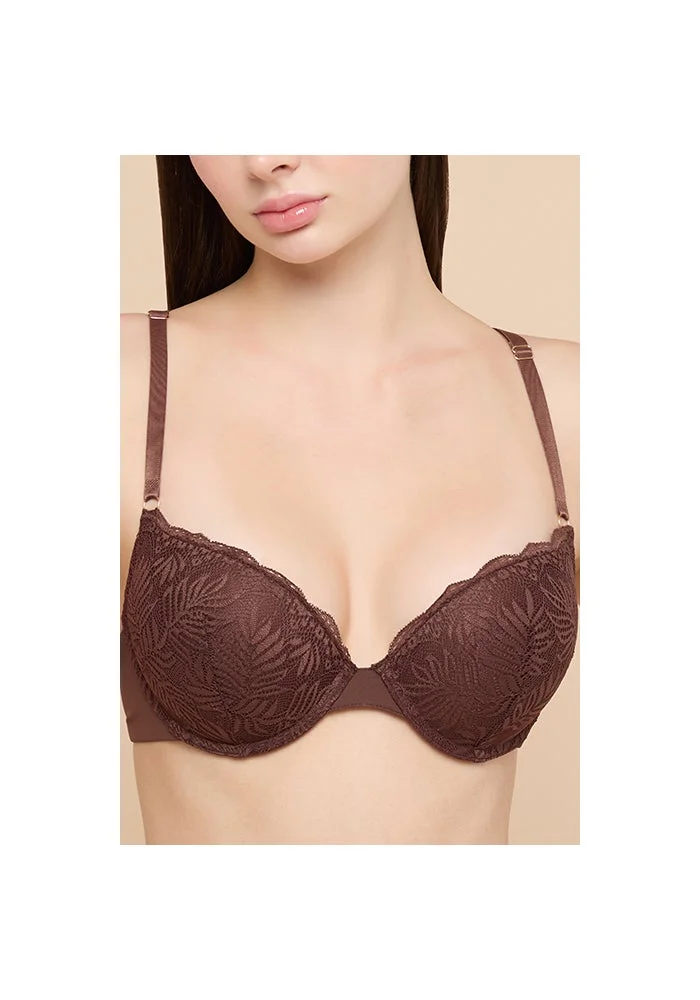 R&b  2 Pack Self Patterned Double Push Up Bra for Women | Best Price UAE