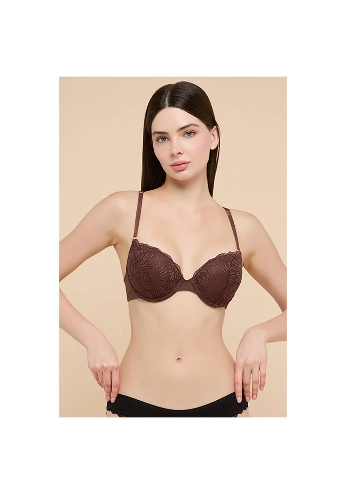 R&b  2 Pack Self Patterned Double Push Up Bra for Women | Best Price UAE