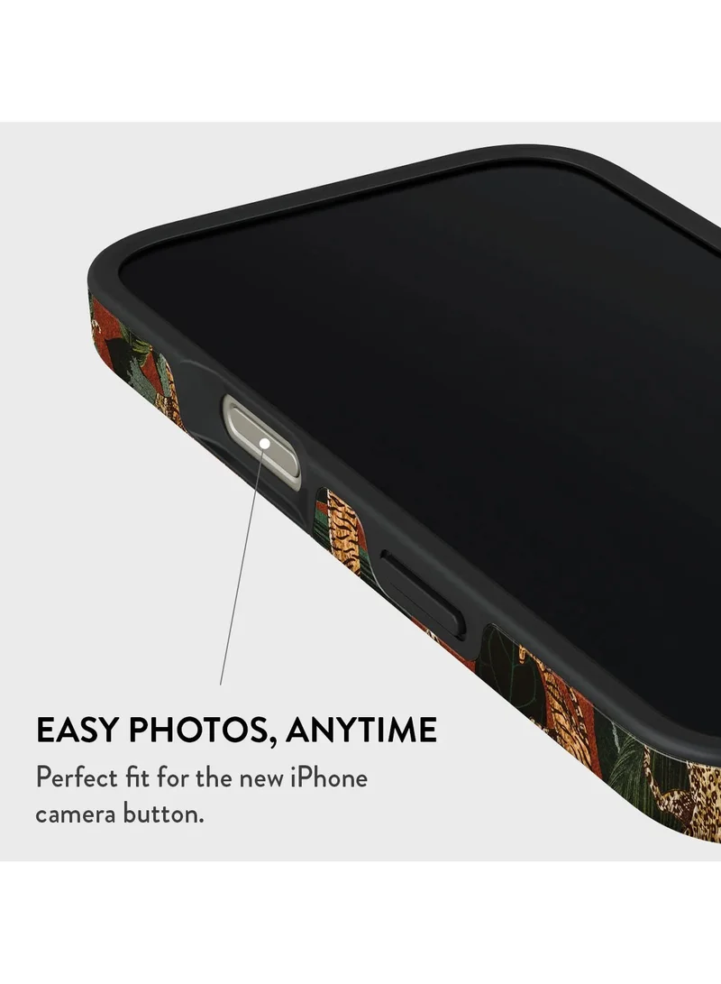 بورجا جراب iPhone 16 Pro Max، قطعتان من الغلاف الصلب + بطانة داخلية من السيليكون TPU، ممتص للصدمات، يمكن الوصول إلى جميع المنافذ، حافة مرتفعة لحماية الشاشة والكاميرا، طباعة عالية الجودة لا تتلاشى أبدًا، التنقل الصباحي، نمط النمر