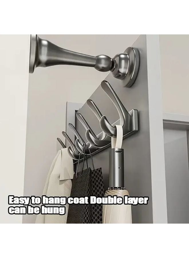 Snook 6 Hook Gray Adhesive Hooks Rust Proof For Towels Bathrobes Clothes - Image 3