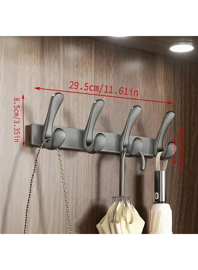 Snook 6 Hook Gray Adhesive Hooks Rust Proof For Towels Bathrobes Clothes - Image 4