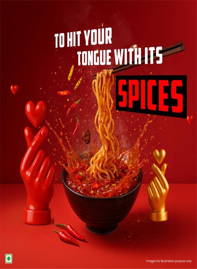 Ching's Ching’s Hot & Spicy Korean Ramen | Fiery Soupy Noodles | 112g makes 500g Soupy Ramen meal - Image 5