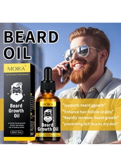 MOIKA Men's Beard Growth Oil Care Beard Tough Oil Nourishing and Moisturizing 30ml  - Image 2