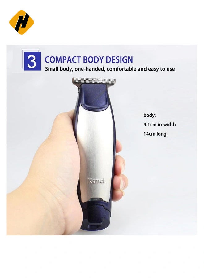 HuHa Men's Self-Cut Hair Trimmer Waterproof Cordless Rechargeable Hair Cutting Clippers Groomer with Stainless Steel  - Image 4