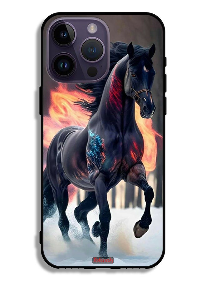 Tolwak Apple iPhone 14 Pro Max Protective Case Horse Hd - Image 2