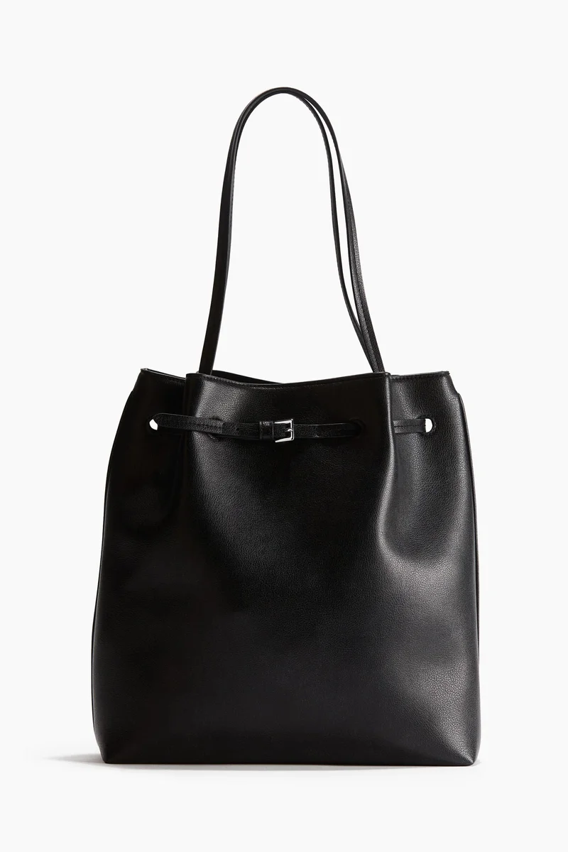 اتش اند ام حقيبة كبيرة مطلية مع حزام