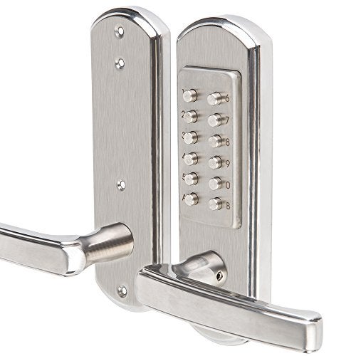 Megaflint Keyless Mechanical Combination Door Lock Digital Code Keypad Security Entry Door Stainless Steel 304 Not Deadbolt (Only for The Left Handed Door Opens Inward) … (Right Handle) - Image 1