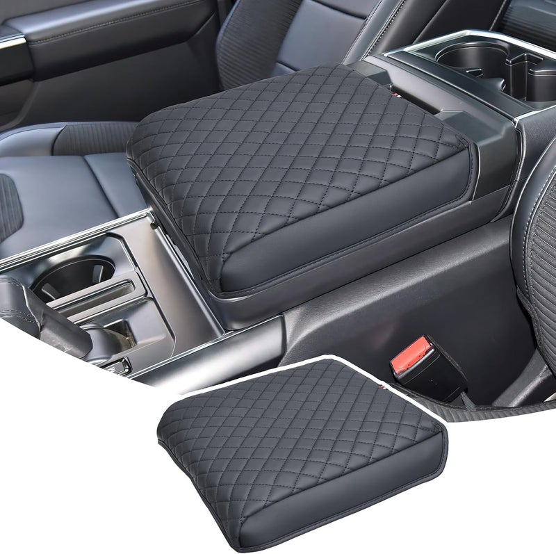 PIMCAR Center Console Cover for 2021-2025 Ford F150, 2022-2025 F150 Lightning Work Surface Console Armrest Cushion Leather Protector Interior Accessories (Only fit for Work Surface Console) - Image 1