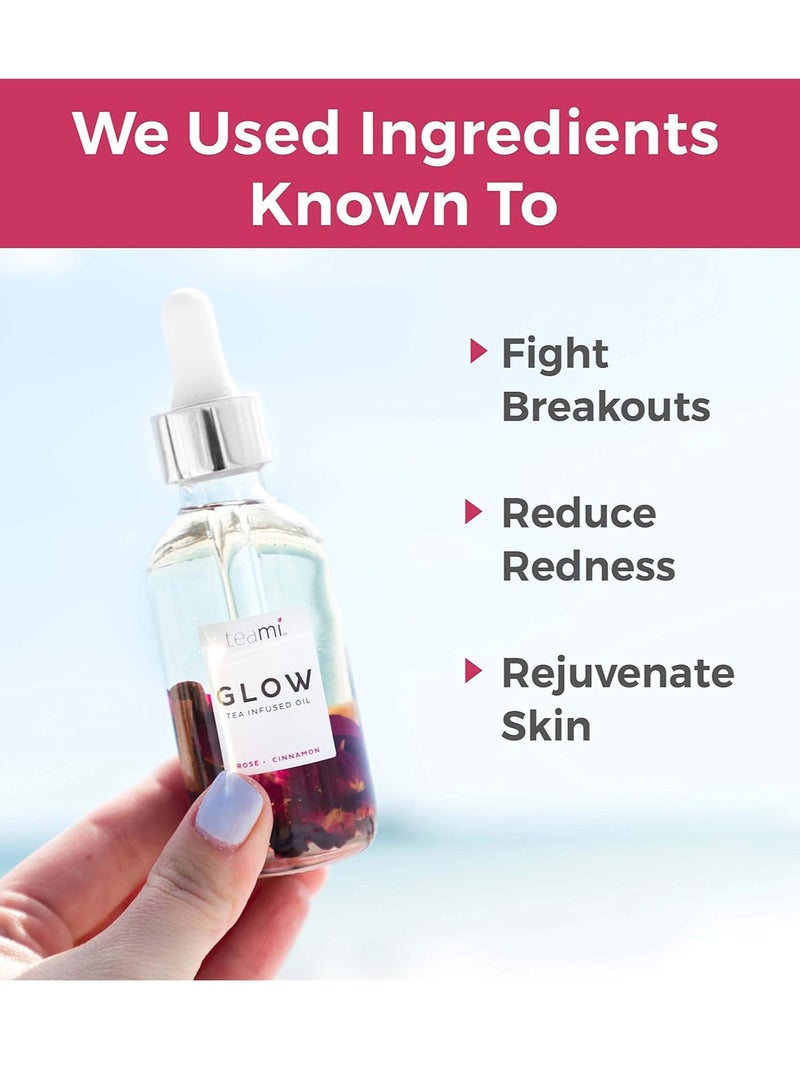 teami Teami Glow Jojoba Face Oil for Women with Coconut Oil, Camellia Seed & Vitamin E Oil for Skin - Facial Oil Cleanser for Sensitive, Normal, Oily & Dry Skin (2oz) - Image 2