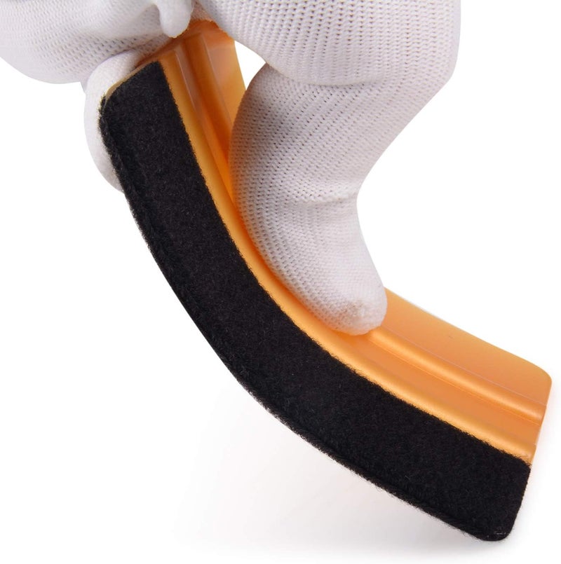 Ehdis 10pcs Vinyl Squeegee 4 Inch Car Vinyl Scraper Decal Applicator Window Tint Wallpaper Smoothing Tool with Black Fabric Felt Edge -Gold - Image 5