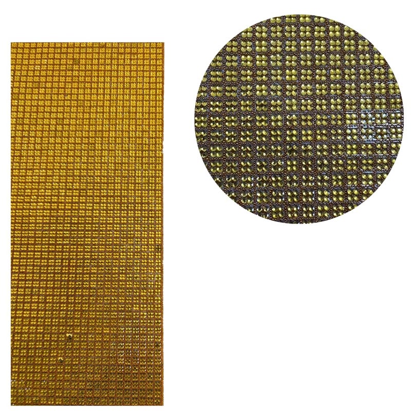 DeLush Resin Self Adhesive Gold Metalball Sticker DIY Decoration Hotfix Crystal Metal Ball Sheet Roll for Art and Craft 40cm x 24cm - Image 3