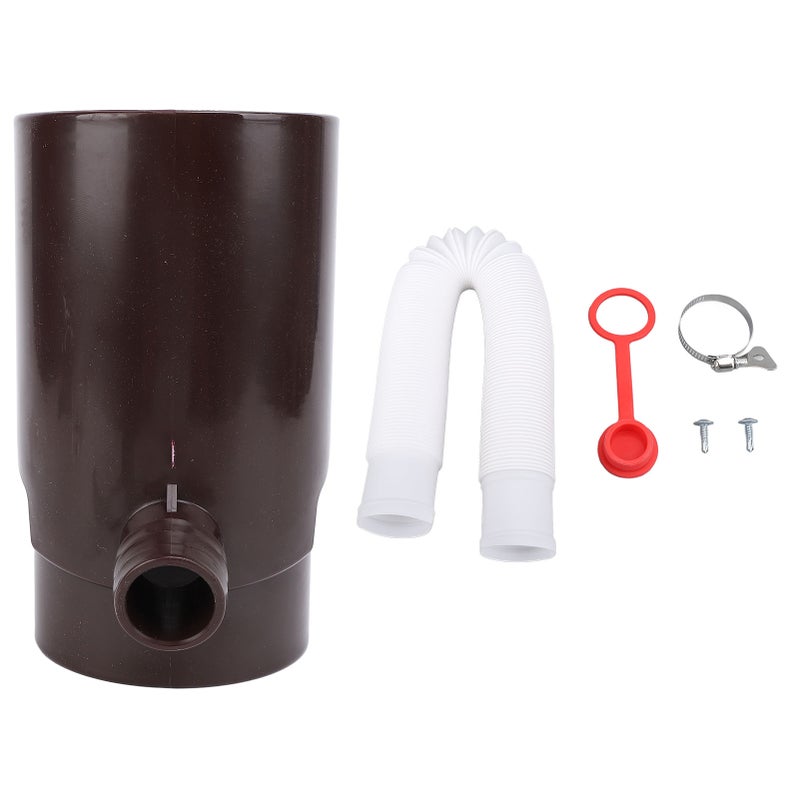 10cm Rainwater Collection System Efficient Round Downspout Diverter for Irrigation Systems Aquariums Brown - Image 1