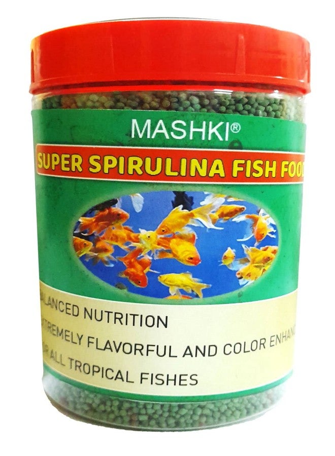 MASHKI Super Spirulina Aquarium Food - Color & Growth Enhancing Pellets for Tropical Fish - Nutritious Formula for All Life Stages (Young to Adult), 180 gram - Image 3