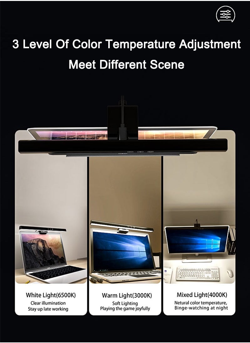 Sharpdo - USB Powered Computer Monitor Laptop Lamp, For Office/Home/Gaming/Desk with Adjustable Brightness/Color 33cm - Image 1