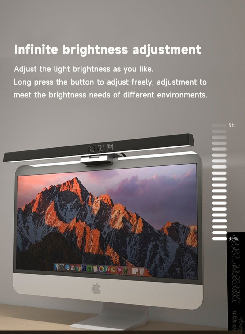 شاربدو مصباح كمبيوتر محمول بشاشة كمبيوتر محمول تعمل بالطاقة USB، للمكتب/المنزل/المكتب/المكتب مع سطوع/لون، 33 سم قابل للتعديل - Image 5