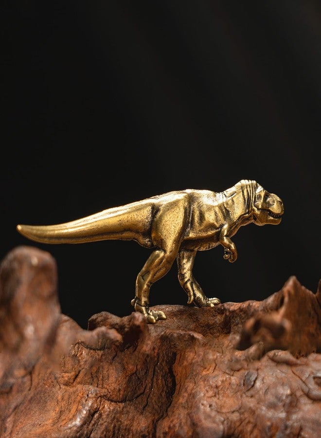 chovy تمثال ديناصور تي-ريكس نحاسي عتيق من تشوفي - مصنوع بتقنيات قديمة، قطعة مميزة لهواة جمع الديناصورات. ديكور فني مثالي للمنزل/المكتب/المقهى، يضفي سحرًا خاصًا على ديكور المنزل. - Image 2