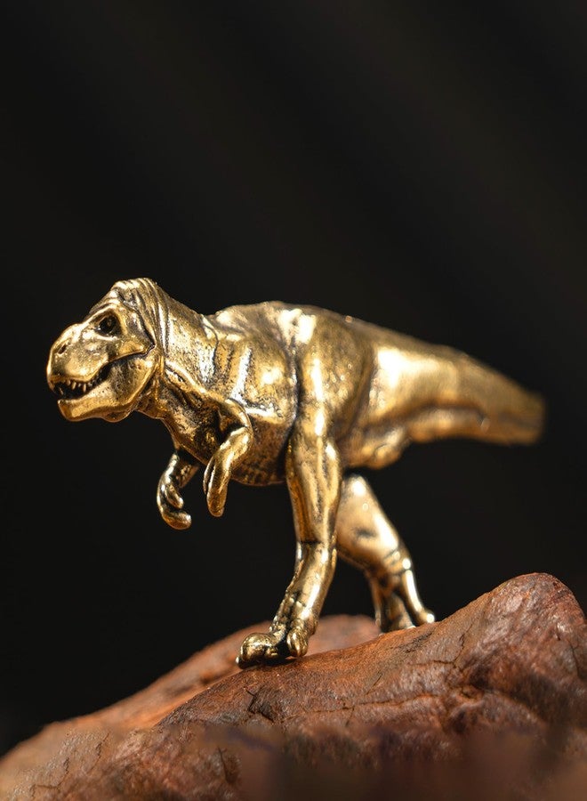 chovy تمثال ديناصور تي-ريكس نحاسي عتيق من تشوفي - مصنوع بتقنيات قديمة، قطعة مميزة لهواة جمع الديناصورات. ديكور فني مثالي للمنزل/المكتب/المقهى، يضفي سحرًا خاصًا على ديكور المنزل. - Image 1