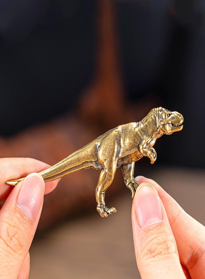 chovy تمثال ديناصور تي-ريكس نحاسي عتيق من تشوفي - مصنوع بتقنيات قديمة، قطعة مميزة لهواة جمع الديناصورات. ديكور فني مثالي للمنزل/المكتب/المقهى، يضفي سحرًا خاصًا على ديكور المنزل. - Image 4