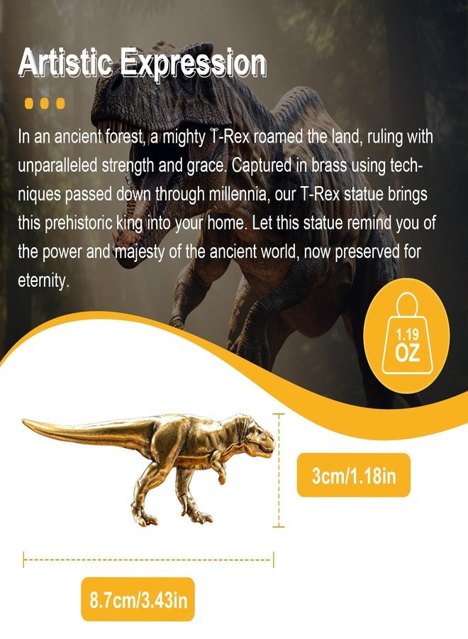 chovy تمثال ديناصور تي-ريكس نحاسي عتيق من تشوفي - مصنوع بتقنيات قديمة، قطعة مميزة لهواة جمع الديناصورات. ديكور فني مثالي للمنزل/المكتب/المقهى، يضفي سحرًا خاصًا على ديكور المنزل. - Image 5