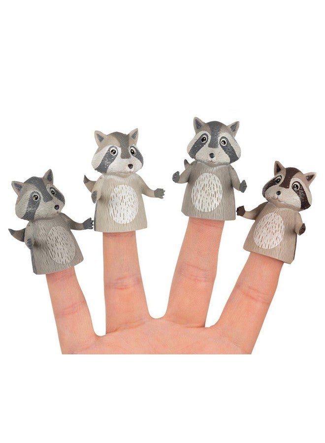 Accoutrements Mcphee 4 Piece Set Finger Raccoons Finger Puppets
