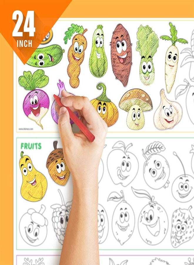 Inkmeo | Five in One Colouring Roll | AR Enabled | Interactive Educational Learning Chart | for Kids | Ages 2+ | Best Gift | Size (24 X 48 Inches) | Memory Retention - Image 4