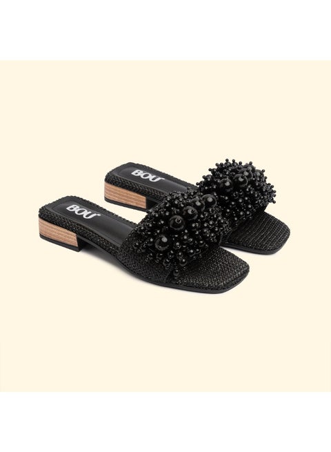 SIRENA PEARL SLIDES - Onyx Pearl