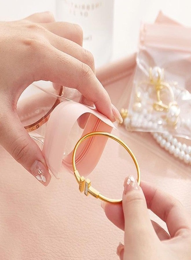 VENEXA 10 Pcs Anti Tarnish Jewelry Bags, EVA Zipper Lock Jewelry Pouch for Holding Storage Rings Earrings, 2.7"x3.9" Inch, Pink 【10 PCS】 - Image 3