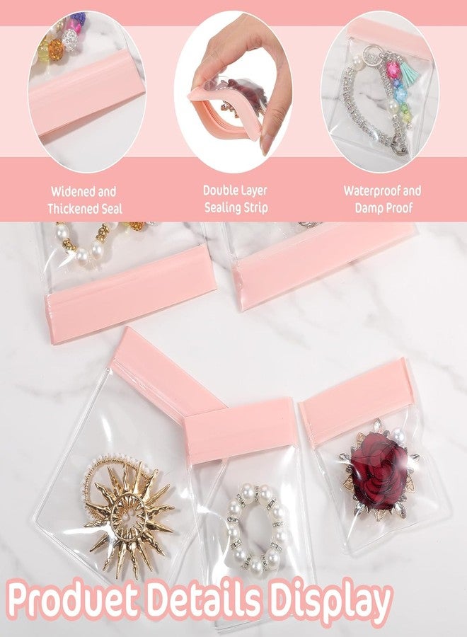 VENEXA 10 Pcs Anti Tarnish Jewelry Bags, EVA Zipper Lock Jewelry Pouch for Holding Storage Rings Earrings, 2.7"x3.9" Inch, Pink 【10 PCS】 - Image 5