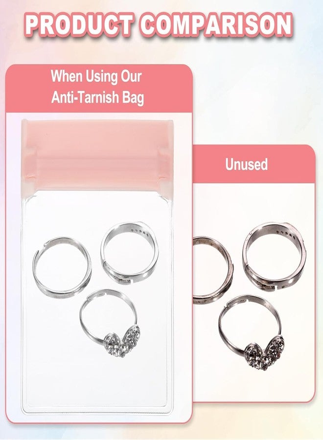VENEXA 10 Pcs Anti Tarnish Jewelry Bags, EVA Zipper Lock Jewelry Pouch for Holding Storage Rings Earrings, 2.7"x3.9" Inch, Pink 【10 PCS】 - Image 4
