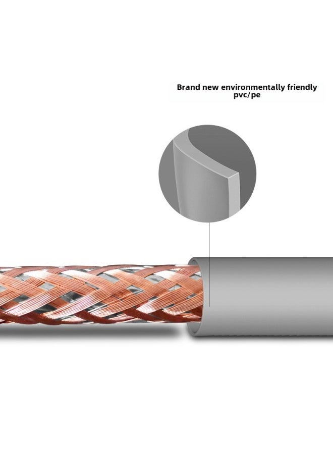 Generic Network Cable Ultra-five Category 5e Double Shielded Oxygen-free Copper Finished Network Cable Multi-strand Pure Copper Network Jumper-Color:Gray-Line Length:2 M  - Image 4