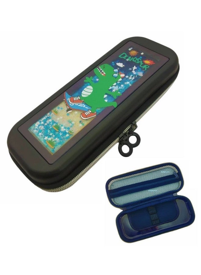 فنبلاست حقائب أقلام فان بلاست بتصميم ديناصور للأولاد - حقيبة متعددة الأغراض بسحاب للأولاد في المدارس، صندوق منظم للأدوات المكتبية، حقيبة أقلام أنيقة لأطفال المدارس، هدية إرجاع للأطفال - Image 4