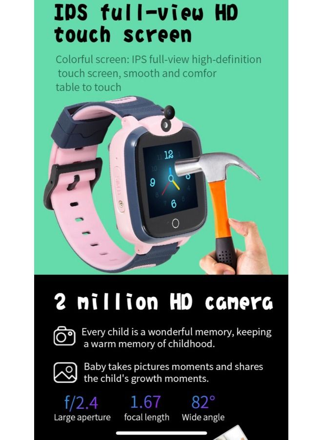Nabi KIDS 4G GPS Waterproof FOR Kids Smart Watch PINK  - Image 4