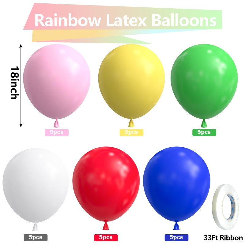 Bezente Dusty Blue Balloons 18 Inch - 30 Pack Large Thick Big Round Haze Blue Latex Balloons for Birthday Bridal Shower Wedding Gender Reveal Engagement Graduation Party Decorations - Image 2