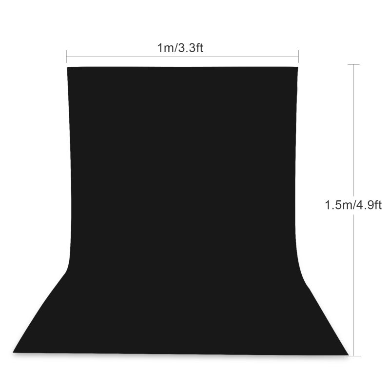 Photography Backdrop 1 X 1.5m Non Reflective Surface Backdrop For Photoshoot - Durable Washable Reusable Photography Backdrops Black For Home Photography Photo Studio Portrait Shooting Video Productio - Image 4