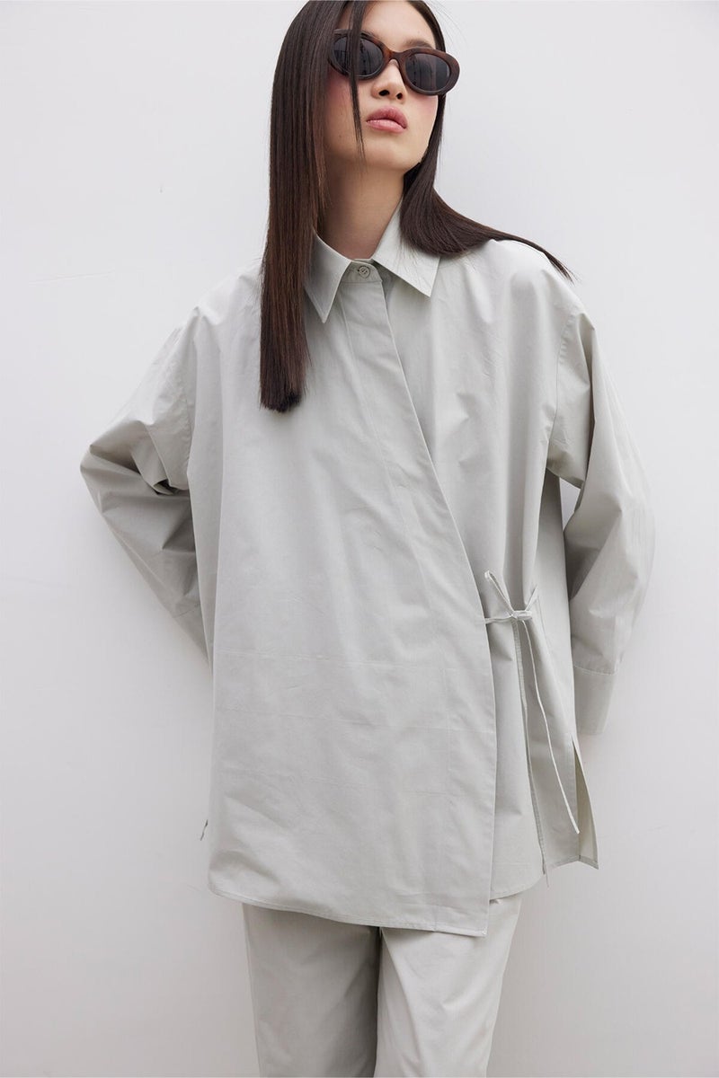 Manuka Double Breasted Closure Premium Shirt Green  - Image 3